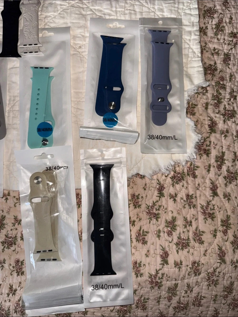 Silicone Replacement Smartwatch Bands Pack — Multiple Colors for 38/40mm Watches